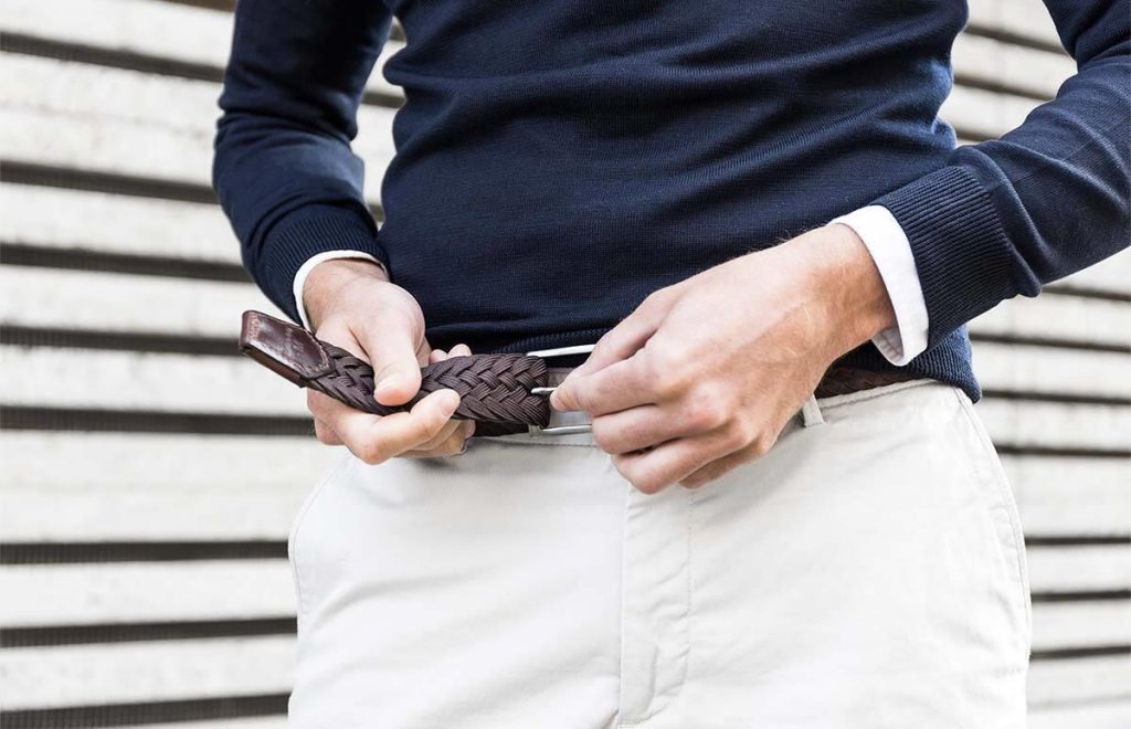 Riem zonder gaatjes met highbuckle gesp, modern verstelbaar model voor perfecte pasvorm